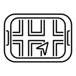 gps navigation app showing city map with cursor vector image