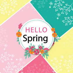 hello spring background vector image
