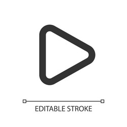 play button pixel perfect linear ui icon vector image