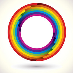 Abstract colorful rainbow circle frame Royalty Free Vector