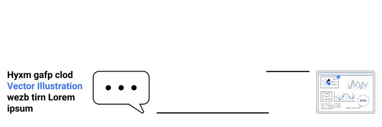 speech bubble connected to dashboard screen vector image