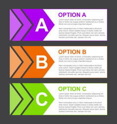 Colorful Blocks with Text Options vector image