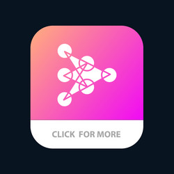 learning deep algorithm data mobile app button vector image