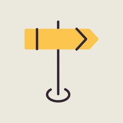 signpost isolated icon navigation sign graph vector image