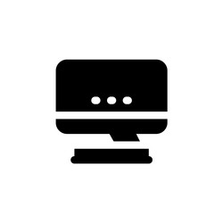 microphone icon computer component solid vector image