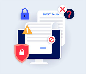 privacy policy online vector