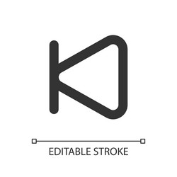 skip previous button pixel perfect linear ui icon vector image