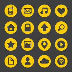 Universal simple web icons set 1 vector