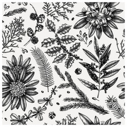 Christmas seamless botanical pattern Royalty Free Vector