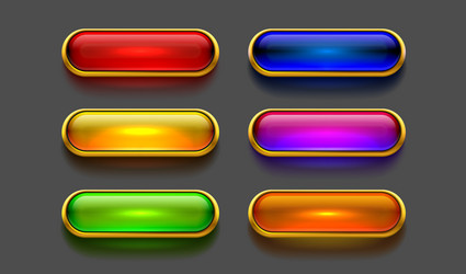 collection of colored buttons frame label event vector image