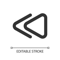fast reverse button pixel perfect linear ui icon vector image