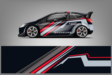 Racing Stripe Car Wrap Vector Image