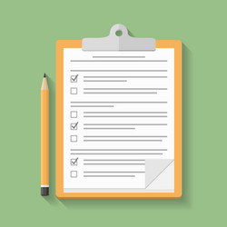 Survey Checklists and Forms vector image