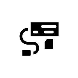 card reader icon computer component solid vector image