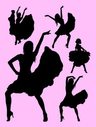 Flamenco Dancer Silhouette Vector Image