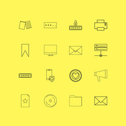 internet of things linear icon set simple outline vector image