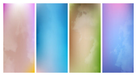 modern colorful gradient background with clouds vector image