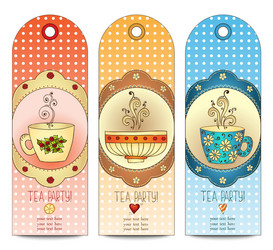 Tea coffee and sweets doodle seamless pattern Vector Image