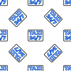 line map pointer with taxi icon isolated seamless vector image