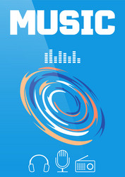 music banner or brochure cover design vector