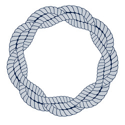 Round frame from rope design element circle shape vector