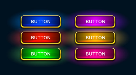 light button frame label event web bar buttons vector image