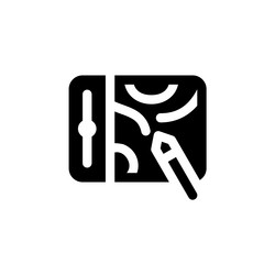 pen display icon computer component solid vector image