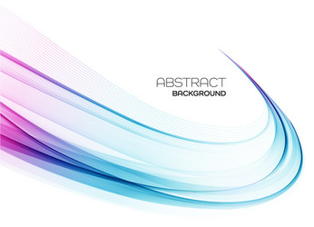 Abstract Flowing Color Wave Background Vector Image