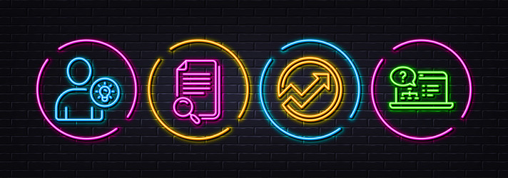 audit user idea and search file minimal line vector image