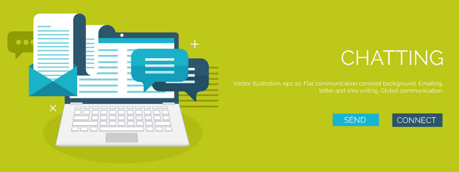 Flat background coding vector