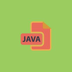 java development file format flat icon vector image