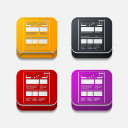 square button interface vector image