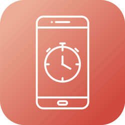 Unique clock app line icon vector