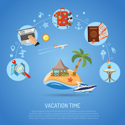 Vacation and tourism concept vector