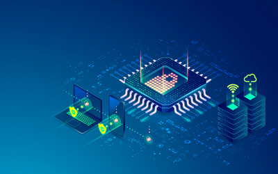 Cybersecurity Data Network vector image