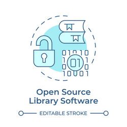 open source library software soft blue concept vector image