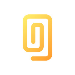 paperclip pixel perfect flat gradient color ui vector image