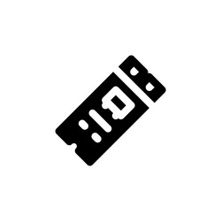 ssd icon computer component solid style vector image