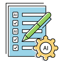 to-do list and ai checklist icon design vector image