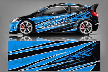 Racing Stripe Car Wrap Vector Image