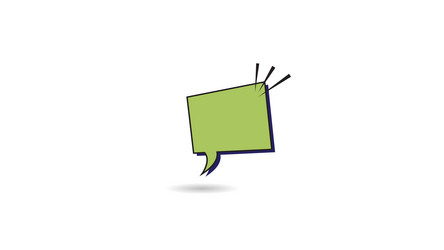 speech bubble with message symbol text box simple vector image