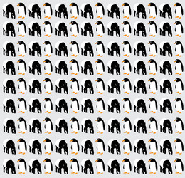 tapir penguin as a pattern background vector image