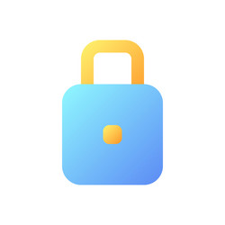 padlock pixel perfect flat gradient color ui icon vector image