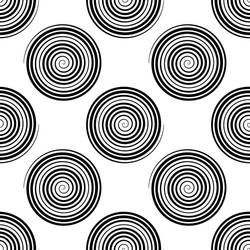 repeatable pattern with spiral swirl twirl shape vector image