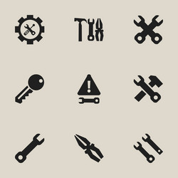 Set of 9 editable toolkit icons includes symbols vector