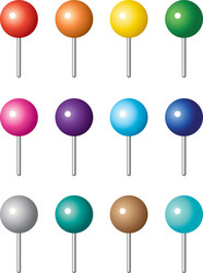 Set of Colorful Map Pointers vector image