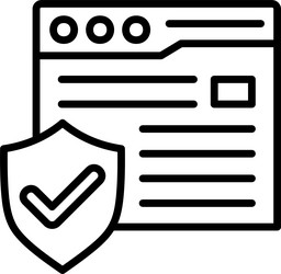 browser security line icon design vector image