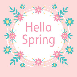 hello spring background vector image