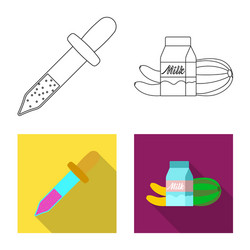 isolated object of and symbol set s vector image