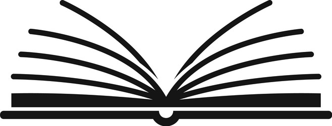 open library book icon simple style vector